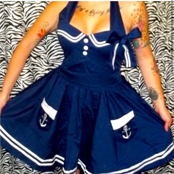 Hell Bunny Dresses & Skirts - Vintage Hell Bunny Vixen Sailor Dress